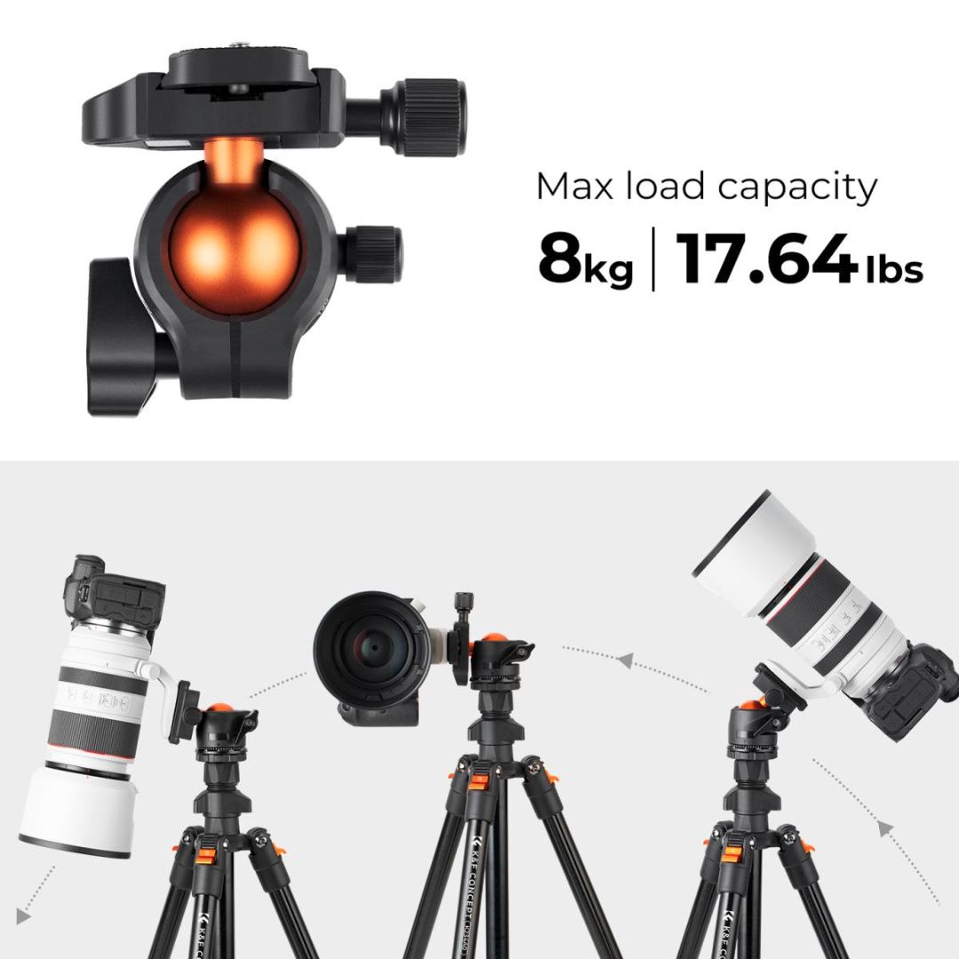 K&F Concept Vlog Travel Tripod Compact Flexible & Portable KF09.101V1 - 3